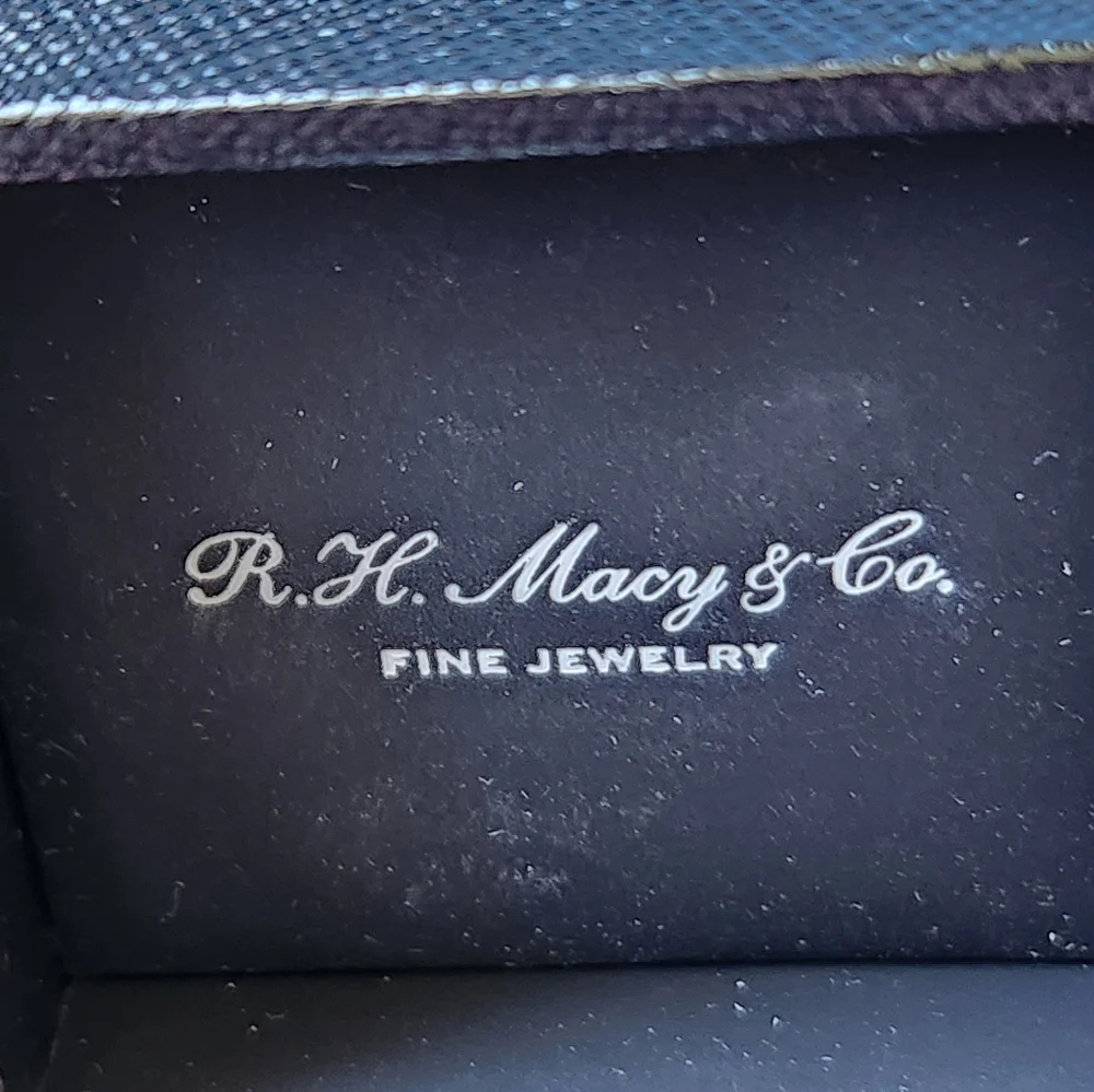 RH Macys Fine Jewelry Sterling Silver Necklace Cultured Pearl Clear Stones NWT